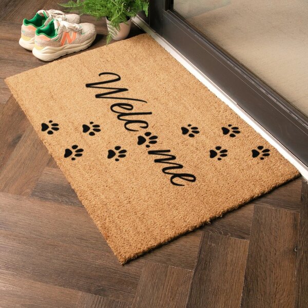 Rohožka z kokosového vlákna 60x90 cm Welcome Paws – Artsy Doormats
