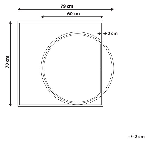 Nástenné zrkadlo čierna železo sklo 70 x 79 cm nepravidelný tvar maľovaný povrch geometrický dizajn moderný industriálny štýl doplnky
