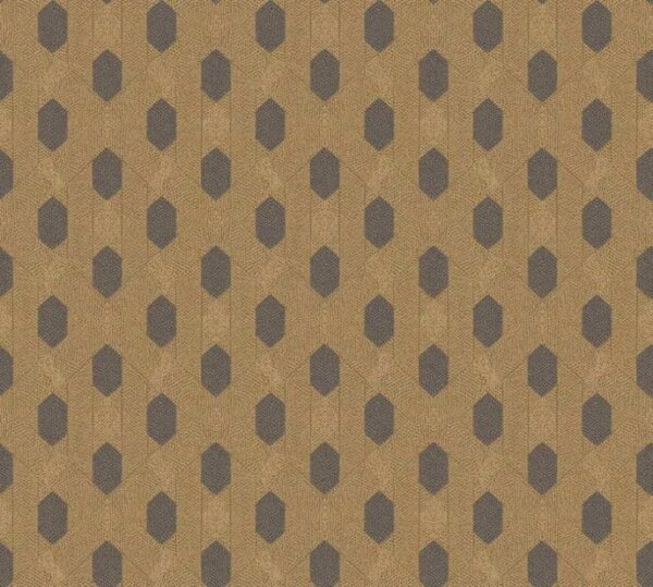 A.S. Création | Vliesová tapeta na stenu Absolutly Chic 36973-6 | 0,53 x 10,05 m | šedá, zlatá
