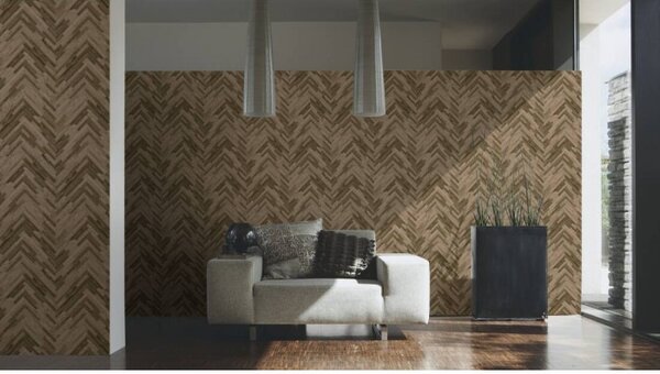 A.S. Création | Vliesová tapeta na stenu Versace 37051-2 | 0,70 x 10,05 m | hnedá, béžová