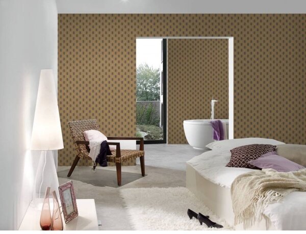 A.S. Création | Vliesová tapeta na stenu Absolutly Chic 36973-6 | 0,53 x 10,05 m | šedá, zlatá