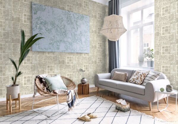 A.S. Création | Vliesová tapeta na stenu Versace 37048-5 | 0,70 x 10,05 m | biela, šedá, metalická