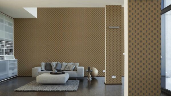 A.S. Création | Vliesová tapeta na stenu Absolutly Chic 36973-6 | 0,53 x 10,05 m | šedá, zlatá