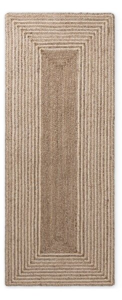 Obojstranný/ručne tkaný jutový behúň v svetlo prírodnej farbe/v tmavo prírodnej farbe 80x200 cm Juno – Hanse Home