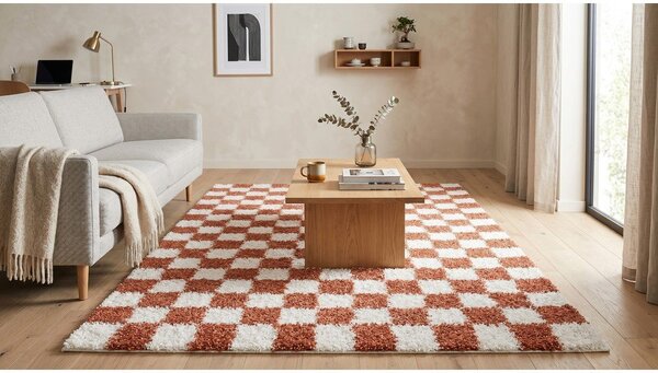 Krémovobiely/v terakotovej farbe koberec 120x170 cm Grida – ESTE