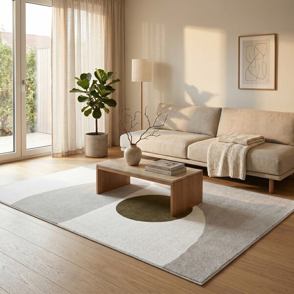 Béžový/krémovobiely koberec 120x170 cm Martini – ESTE