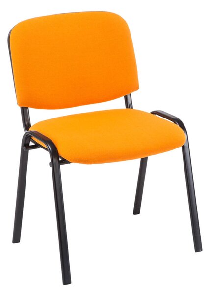 4x Stohovateľná konferenčná stolička Ken látka - Oranžová