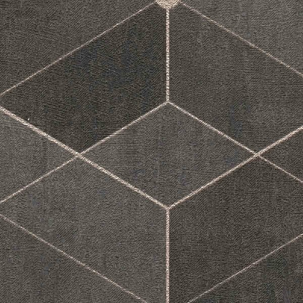 A.S. Création | Vliesová tapeta na stenu Titanium 3 38202-4 | 0,53 x 10,05 m | metalická, hnedá