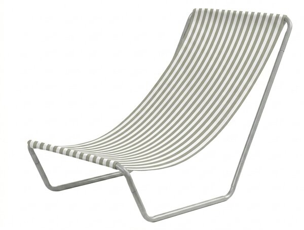 Skladacie plážové lehátko SAND STRIPES, zelené