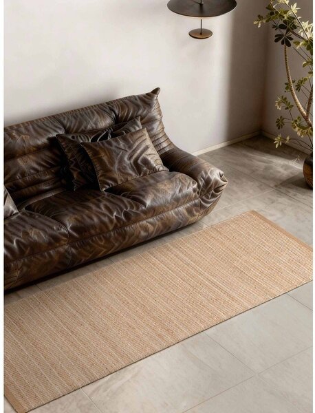 Obojstranný/ručne tkaný behúň s prímesou juty v prírodnej farbe 80x200 cm Birka – Villeroy&Boch