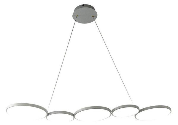 LED Luster na lanku OLYMPIA 5xLED/10W/230V šedá