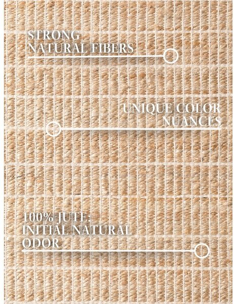 Obojstranný/ručne tkaný behúň s prímesou juty v prírodnej farbe 80x200 cm Birka – Villeroy&Boch
