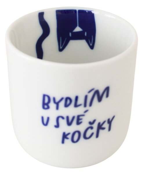 Porcelánový hrnček Bydlím u své kočky 270 ml