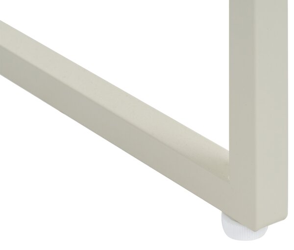 Písací stôl svetlobéžový MDF 120 x 60 cm oceľový rám so zásuvkou a skrinkou moderný minimalistický štýl pracovňa