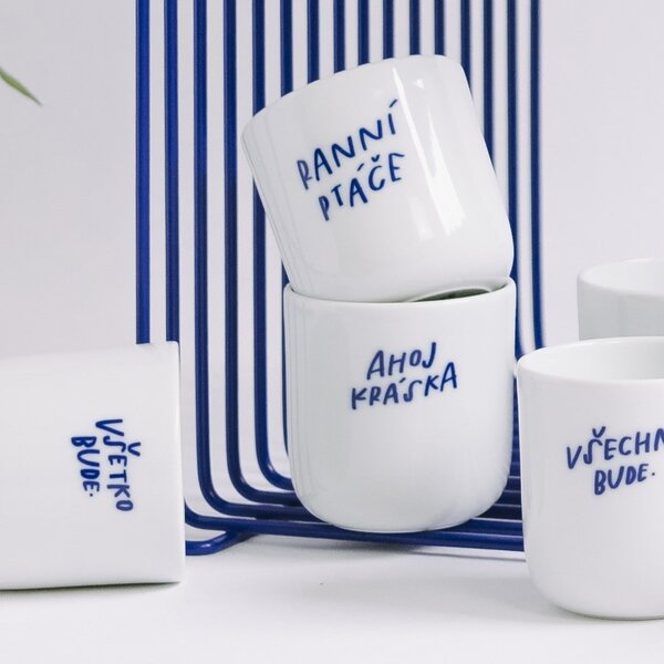 Porcelánový hrnček Ranní ptáče 270 ml
