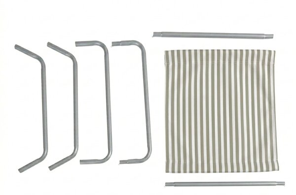 Skladacie plážové lehátko SAND STRIPES, zelené