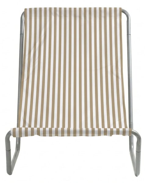 Skladacie plážové lehátko SAND STRIPES, hnedé