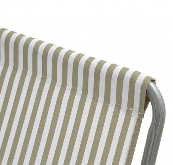 Skladacie plážové lehátko SAND STRIPES, zelené