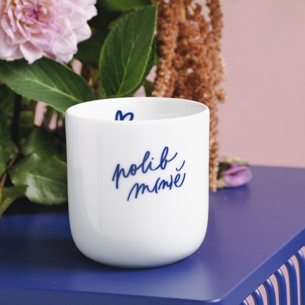 Porcelánový hrnček Polib m(n)ě 270 ml