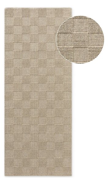 Béžový ručne tkaný vlnený behúň 80x200 cm Scala – Villeroy&Boch