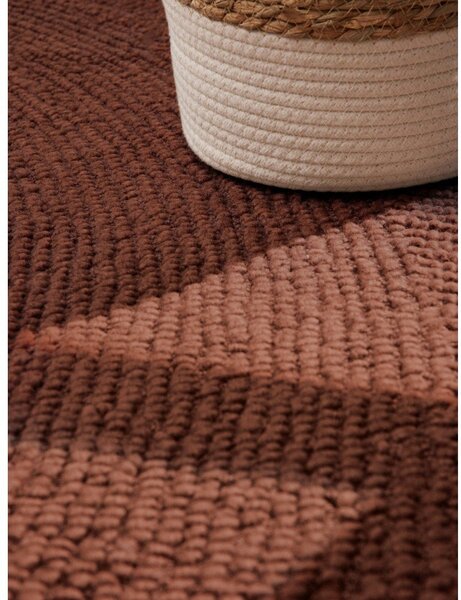 Ručne tkaný vlnený koberec v tehlovej farbe 80x150 cm Calmio – Hanse Home