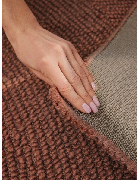 Ručne tkaný vlnený behúň v tehlovej farbe 80x200 cm Calmio – Hanse Home