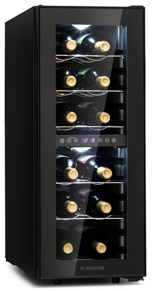 Klarstein Shiraz 12 Duo vinotéka 2 zóny 42 l/12 fliaš 5-12 / 12-18 °C dotykový panel