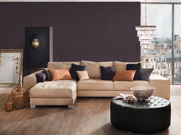 A.S. Création | Vliesová tapeta na stenu AP Finest 33583-5 | 0,53 x 10,05 m | fialová, šedá