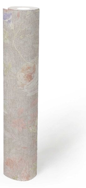 A.S. Création | Vliesová tapeta na stenu Natural Living 38636-4 | 0,53 x 10,05 m | viacfarebná, fialová, krémová, šedá