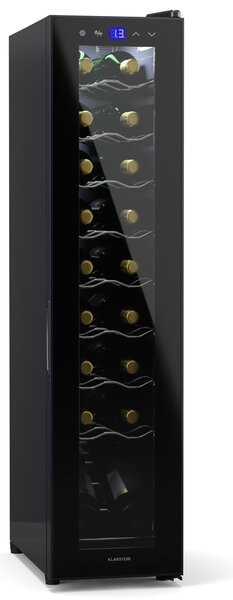 Klarstein Shiraz 18 Slim Uno, chladnička na víno, 18 fliaš, 5 - 18 °C, dotykové ovládanie