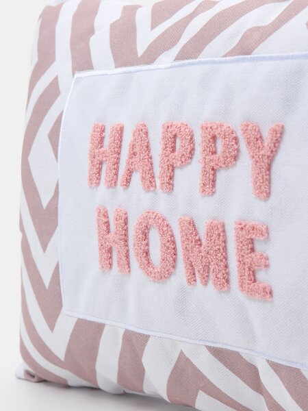 Sinsay - Dekoratívny vankúš s nápisom HAPPY HOME - telová