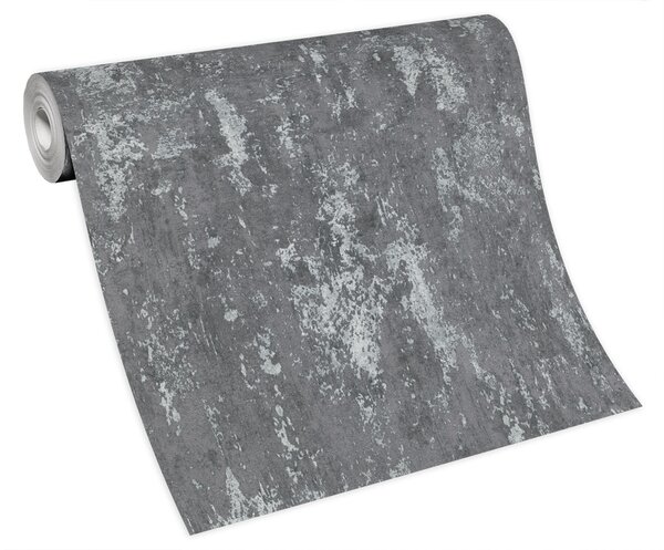 DIMEX | Vliesová tapeta na stenu WPE-901648 | 0,53 x 10,05 m | šedá, metalická