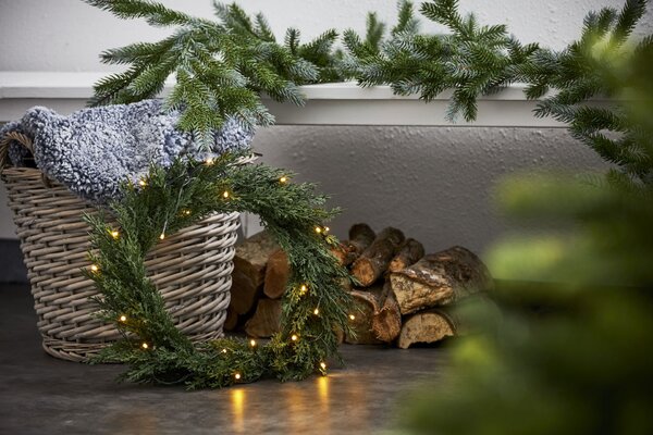 Svietiaci vianočný veniec Thuja 40 cm