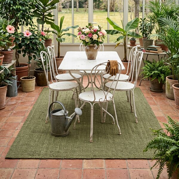 Hanse Home, Kusový koberec Bouclé Jute 105977 Jungle Green, 160x230, zelená, chodba / predsieň