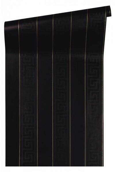 A.S. Création | Vliesová tapeta na stenu VERSACE 93524-4V | 0,70 x 10,05 m | čierna