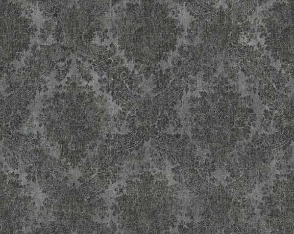 A.S. Création | Vliesová tapeta na stenu Secret Garden 33607-8 | 0,53 x 10,05 m | šedá, čierna