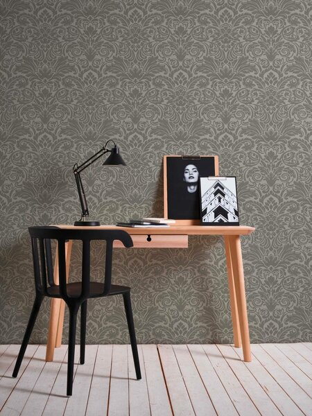 A.S. Création | Vliesová tapeta na stenu Luxury Wallpaper 30545-3 | 0,52 x 10 05 m | šedá, metalická