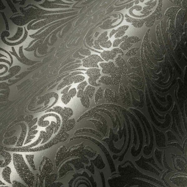 A.S. Création | Vliesová tapeta na stenu Luxury Wallpaper 30545-3 | 0,52 x 10 05 m | šedá, metalická