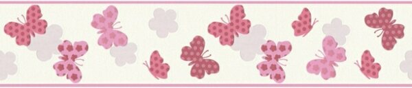 A.S. Création | Vliesová bordúra na stenu Only Borders 36858-1 | 13 cm x 5 m | fialová, ružová, biela, červená