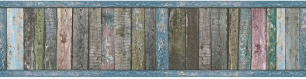 A.S. Création | Papierová bordúra na stenu Only Borders 36860-1 | 13 cm x 5 m | hnedá, žltá, ružová, zelená, modrá