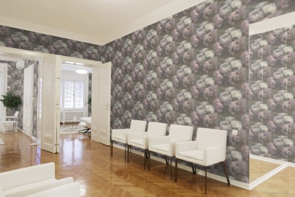 A.S. Création | Vliesová tapeta na stenu New Walls 37392-1 | 0,53 x 10,05 m | zelená, biela, fialová