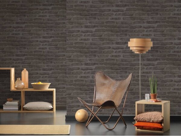 A.S. Création | Vliesová tapeta na stenu New Walls 37422-3 | 0,53 x 10,05 m | čierna, šedá