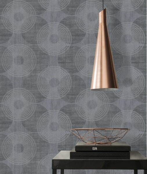 A.S. Création | Vliesová tapeta na stenu Attractive 37832-6 | 0,53 x 10,05 m | metalická, šedá