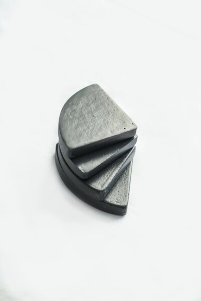 Podložky pod kvetináč PUT, umelý kamen, 7 x 7 cm, 4-set, sivá