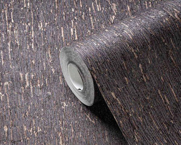A.S. Création | Vliesová tapeta na stenu Smart Surfaces 39562-6 | 0,53 x 10,05 m | šedá, hnedá, metalická