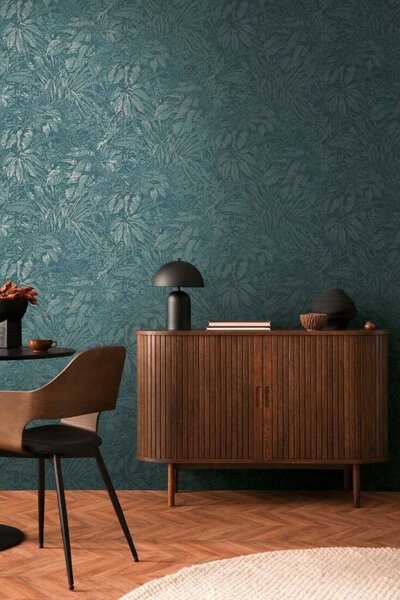 A.S. Création | Vliesová tapeta na stenu Smart Surfaces 39560-3 | 0,53 x 10,05 m | zelená, metalická