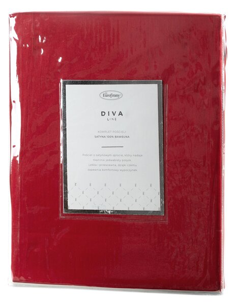 SATÉNOVÉ OBLIEČKY DINA 160X200 CM, 2 KS 70X80 CM ČERVENÉ