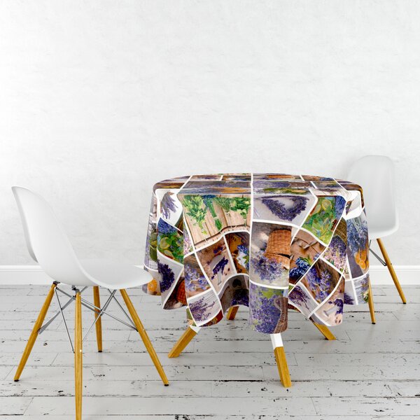 Obrus ​​PVC okrúhly Mo-6284 - Vôňa provence (rôzne veľkosti)