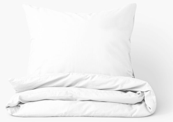 Goldea bavlnené posteľné obliečky - biele 140 x 220 a 70 x 90 cm