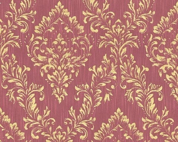 A.S. Création | Vliesová tapeta na stenu Metallic Silk 30659-6 | 0,53 x 10,05 m | červená, metalická